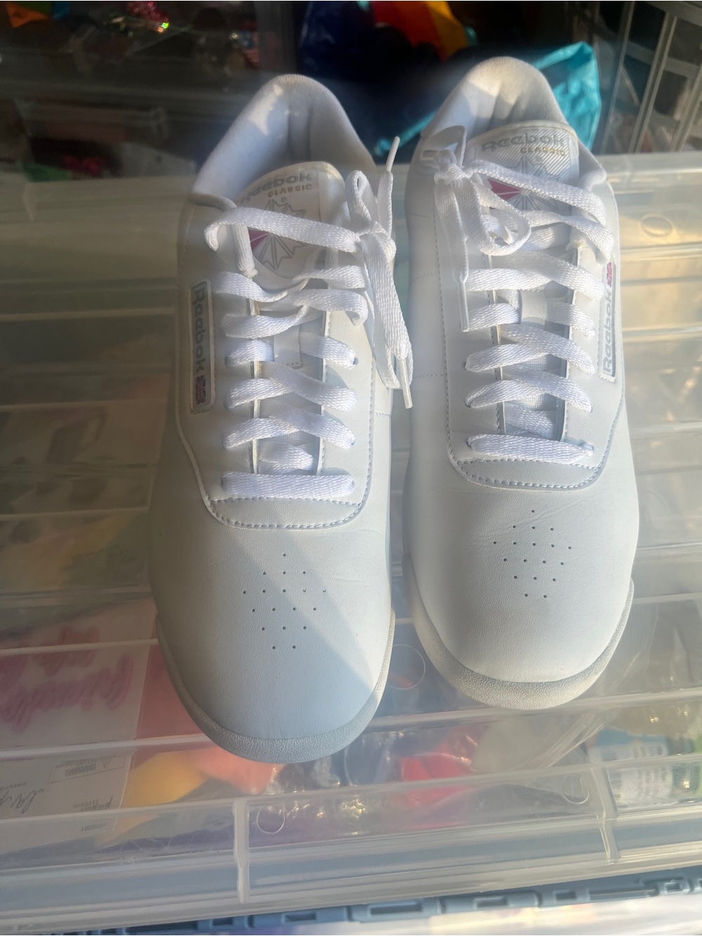 Reebok Women’s White Lace-Up Classic Sneakers